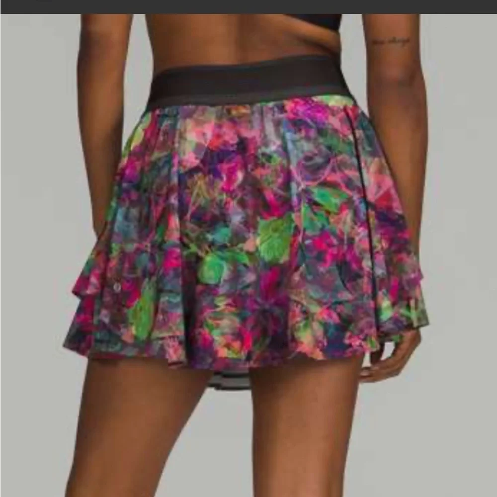 LULULEMON SIDE PLEAT HIGH RISE TENNIS SKIRT/SKORT SIZE 12 MULTICOLOR NWT - Picture 3 of 10